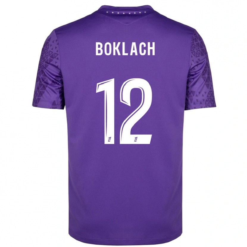 Danxen Børn Kateryna Boklach #12 Lilla Hvid Målmandstrøje 2025/26 Trøje T-shirt