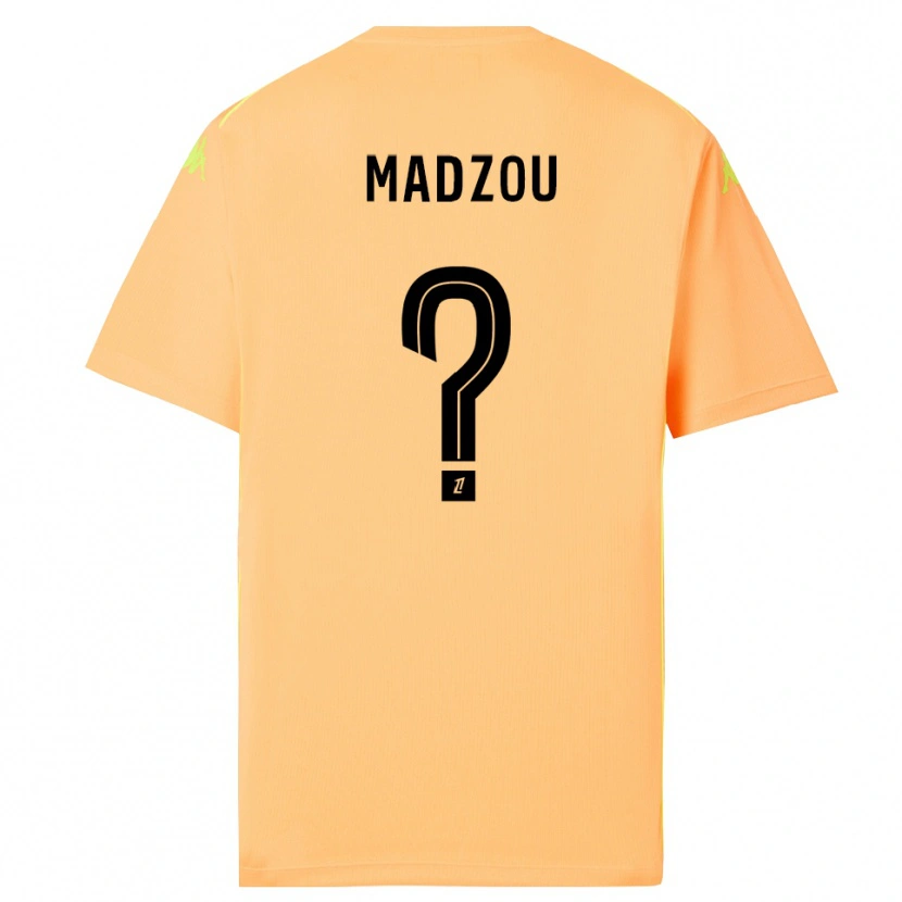 Danxen Børn Djibril Madzou #0 Lys Orange Sort Målmandstrøje 2025/26 Trøje T-shirt