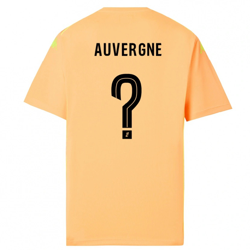 Danxen Børn Dorian Auvergne #0 Lys Orange Sort Målmandstrøje 2025/26 Trøje T-shirt