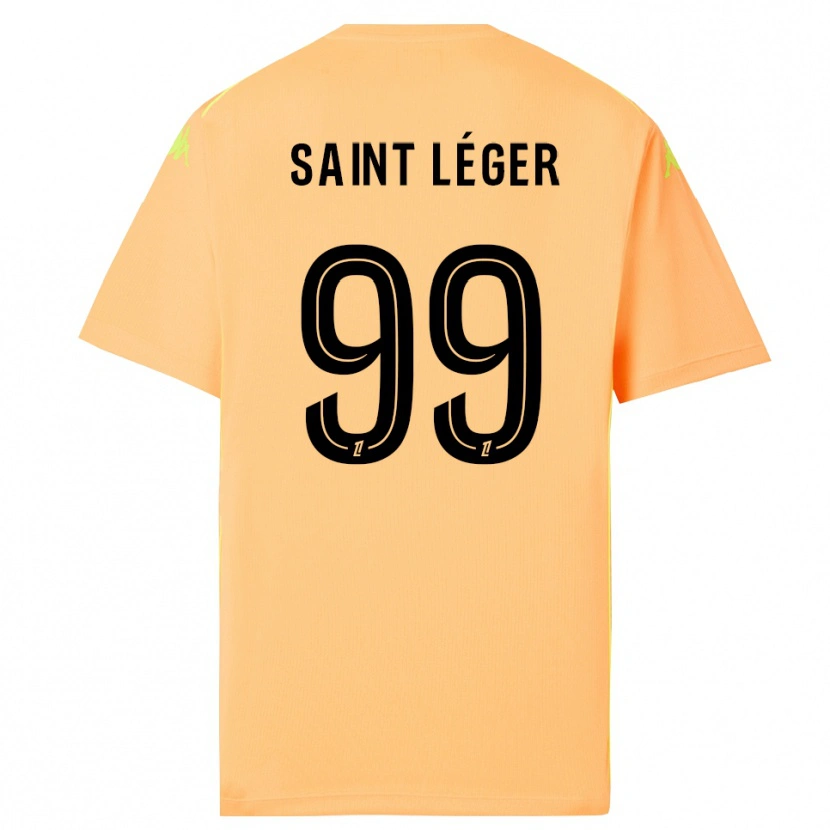 Danxen Børn Maureen Saint Léger #99 Lys Orange Sort Målmandstrøje 2025/26 Trøje T-shirt