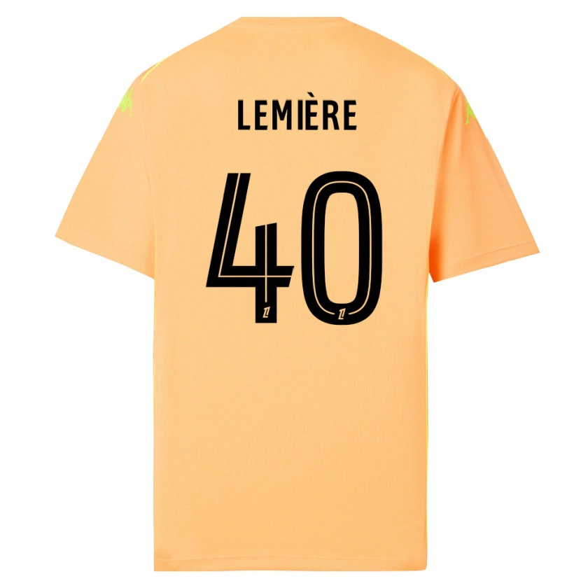 Danxen Børn Pauline Lemière #40 Lys Orange Sort Målmandstrøje 2025/26 Trøje T-shirt