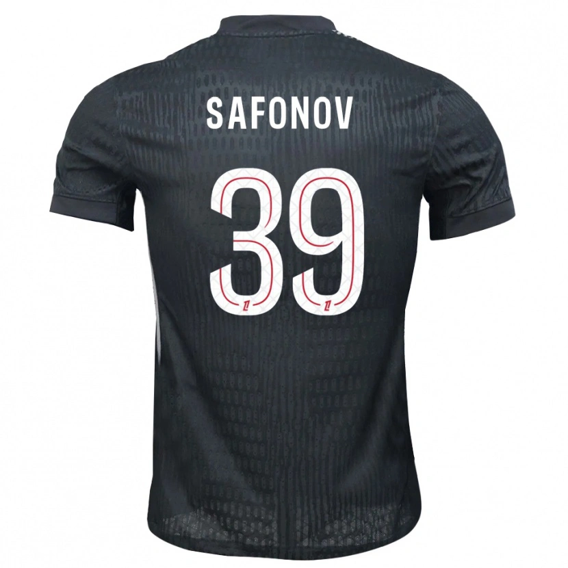 Danxen Børn Matvey Safonov #39 Mørk Grå Sort Målmandstrøje 2025/26 Trøje T-shirt