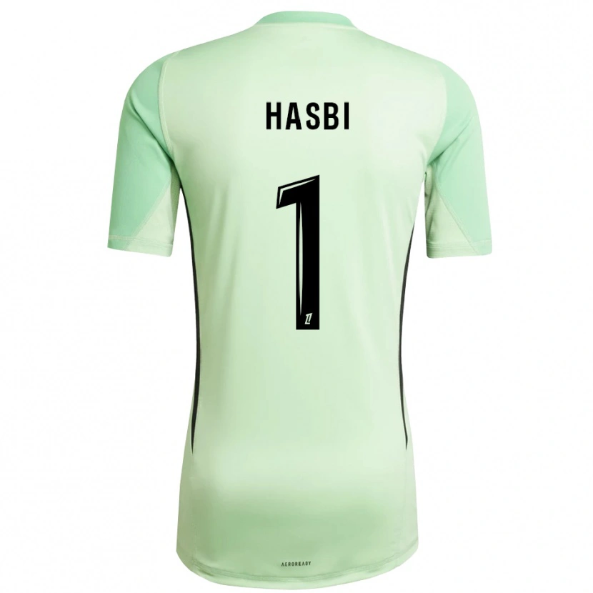 Danxen Børn Walid Hasbi #1 Lys Grøn Sort Målmandstrøje 2025/26 Trøje T-shirt