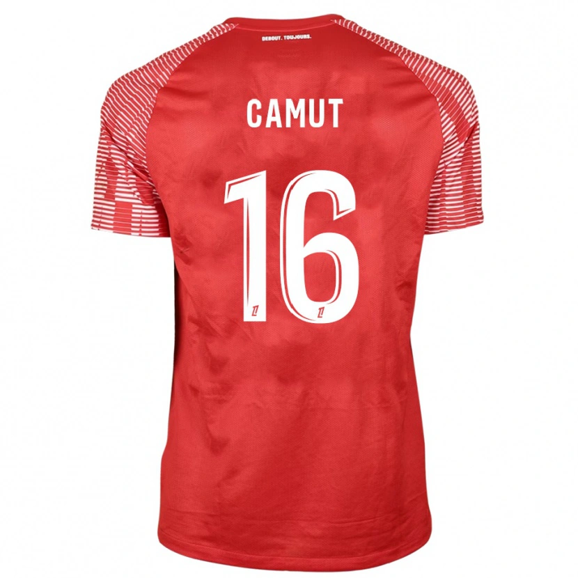 Danxen Børn Maël Camut #16 Rød Hvid Målmandstrøje 2025/26 Trøje T-shirt