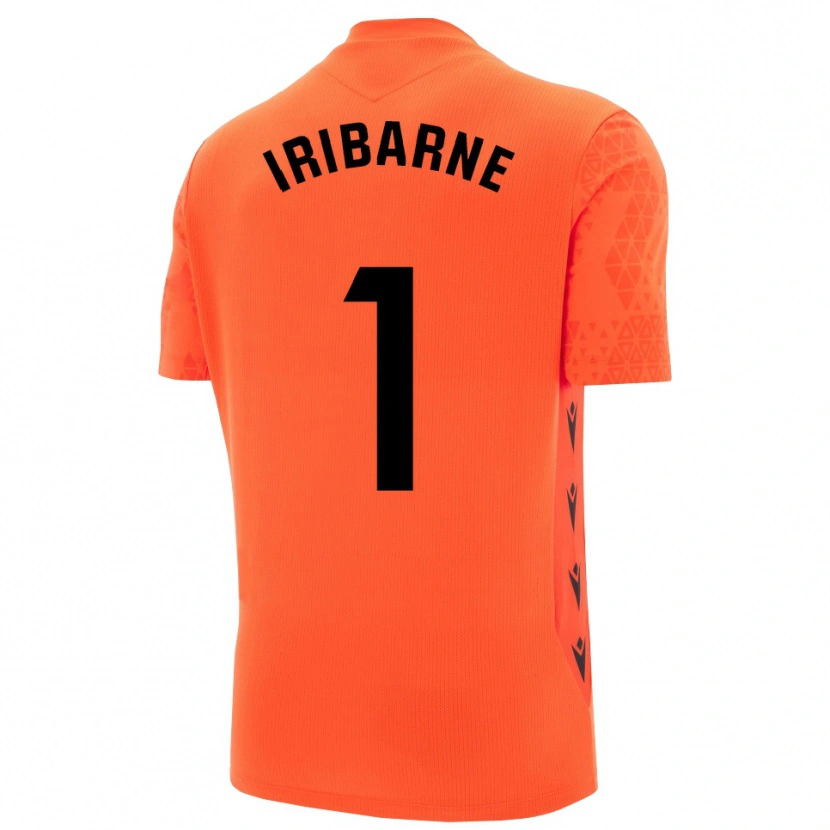 Danxen Børn Bruno Iribarne #1 Orange Sort Målmandstrøje 2025/26 Trøje T-shirt