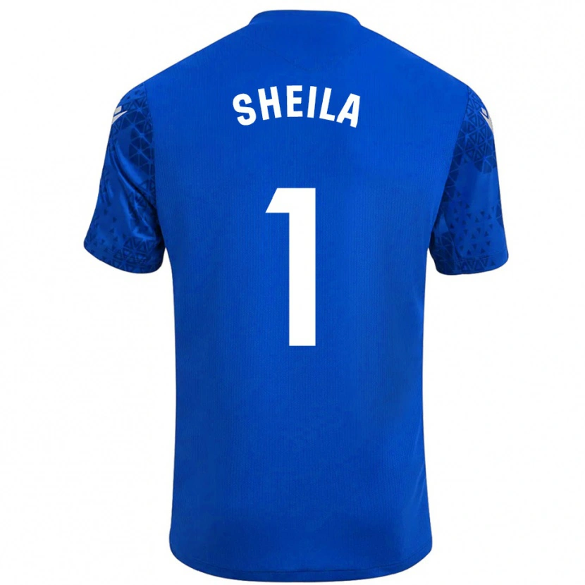 Danxen Børn Sheila Ibañez Campillo #1 Blå Hvid Målmandstrøje 2025/26 Trøje T-shirt