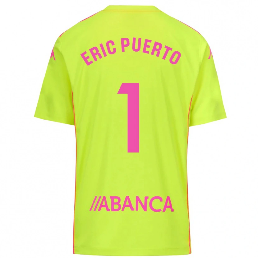 Danxen Børn Eric Puerto #1 Gul Grøn Målmandstrøje 2025/26 Trøje T-shirt
