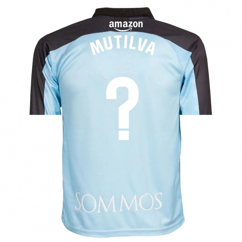 Danxen Børn Aimar Mutilva #0 Lyseblå Sort Målmandstrøje 2025/26 Trøje T-shirt