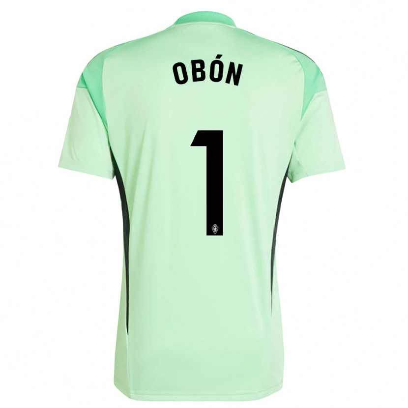 Danxen Børn Manuel Obón #1 Mellem Forårs Grøn Målmandstrøje 2025/26 Trøje T-shirt