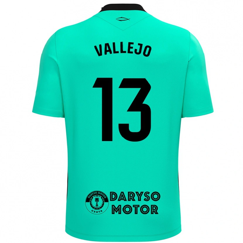 Danxen Børn Guillermo Vallejo #13 Turkis Sort Målmandstrøje 2025/26 Trøje T-shirt
