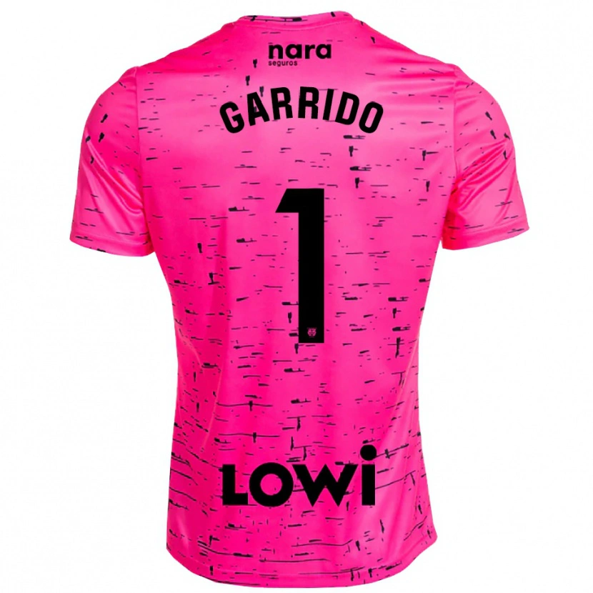 Danxen Børn Javi Garrido #1 Dyb Pink Sort Målmandstrøje 2025/26 Trøje T-shirt