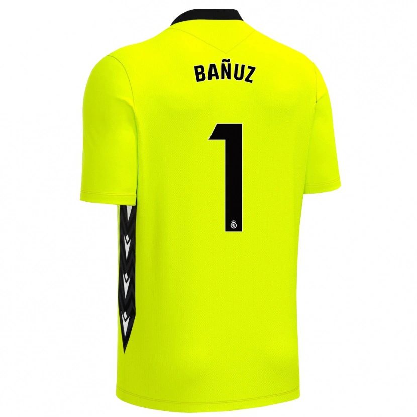 Danxen Børn Miguel Bañuz #1 Gul Grøn Sort Målmandstrøje 2025/26 Trøje T-shirt