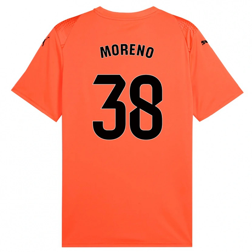 Danxen Børn Gerard Moreno #38 Orange Sort Rød Målmandstrøje 2025/26 Trøje T-shirt