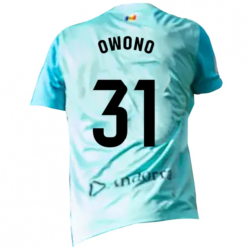 Danxen Børn Jesús Owono #31 Cyan Sort Målmandstrøje 2025/26 Trøje T-shirt