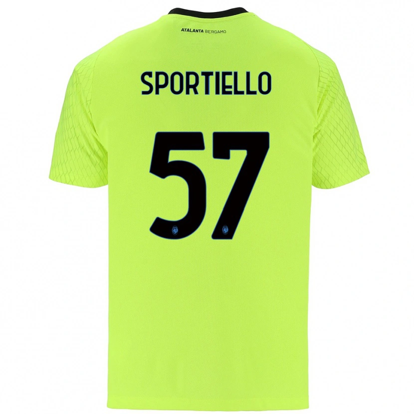 Danxen Børn Marco Sportiello #57 Gul Grøn Rød Målmandstrøje 2025/26 Trøje T-shirt