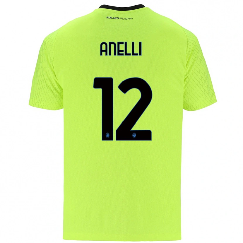 Danxen Børn Alessandro Anelli #12 Gul Grøn Rød Målmandstrøje 2025/26 Trøje T-shirt