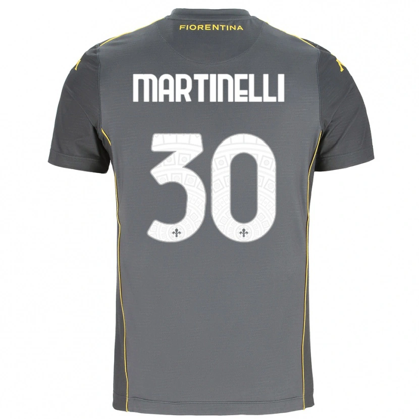 Danxen Børn Tommaso Martinelli #30 Mørkegrå Gul Målmandstrøje 2025/26 Trøje T-shirt