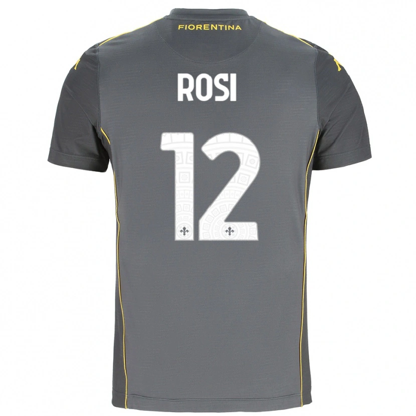 Danxen Børn Ettore Rosi #12 Mørkegrå Gul Målmandstrøje 2025/26 Trøje T-shirt