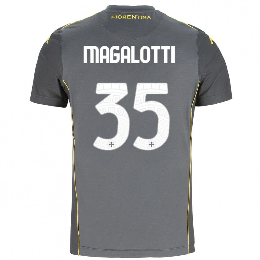 Danxen Børn Mattia Magalotti #35 Mørkegrå Gul Målmandstrøje 2025/26 Trøje T-shirt