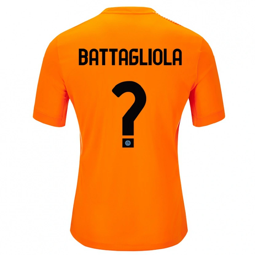 Danxen Børn Lorenzo Battagliola #0 Lyse Orange Sort Målmandstrøje 2025/26 Trøje T-shirt