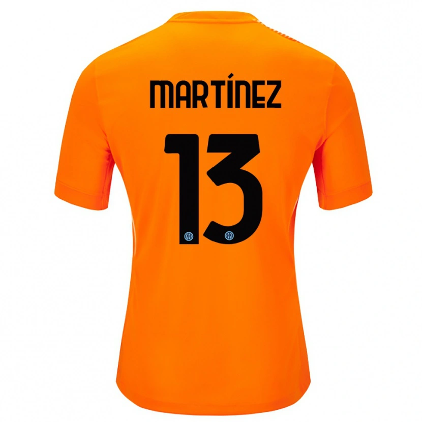 Danxen Børn Josep Martínez #13 Lyse Orange Sort Målmandstrøje 2025/26 Trøje T-shirt