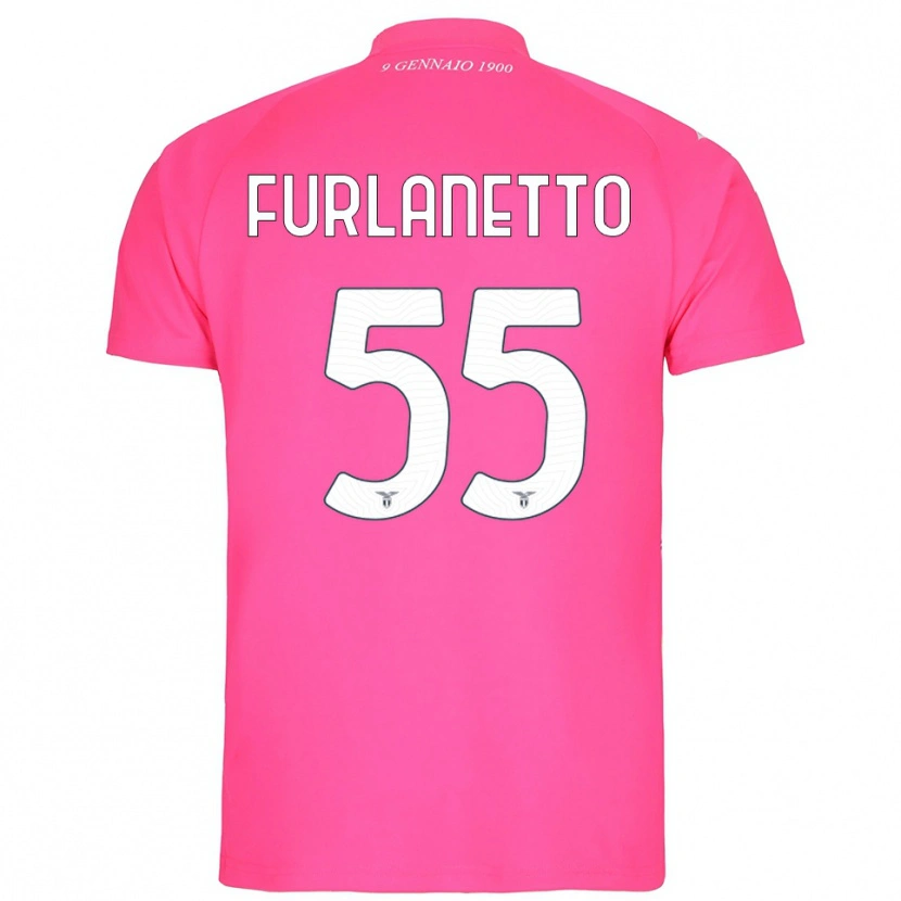 Danxen Børn Alessio Furlanetto #55 Dyb Pink Målmandstrøje 2025/26 Trøje T-shirt
