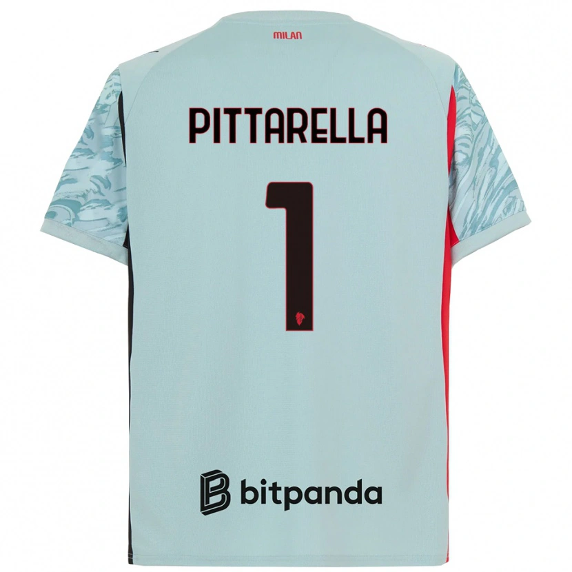 Danxen Børn Matteo Pittarella #1 Lyseblå Rød Målmandstrøje 2025/26 Trøje T-shirt