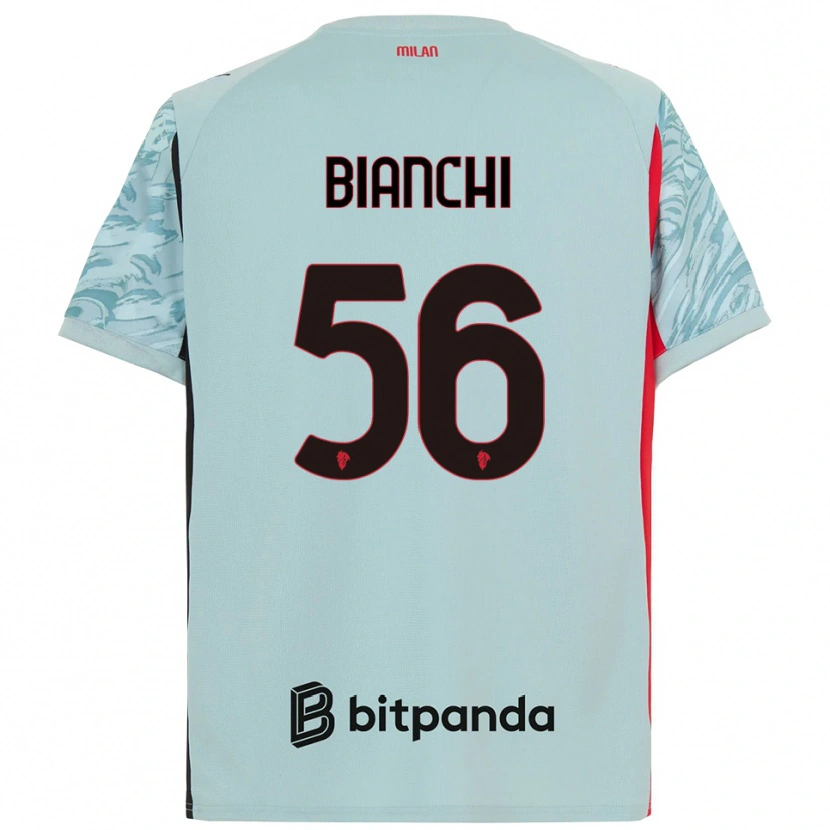 Danxen Børn Alessandro Bianchi #56 Lyseblå Rød Målmandstrøje 2025/26 Trøje T-shirt