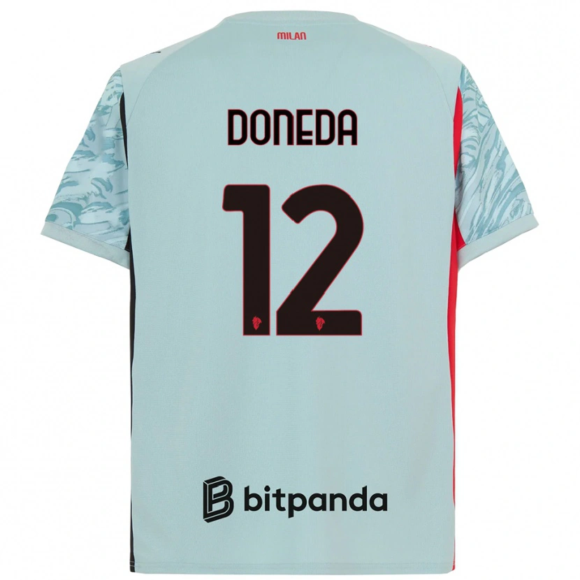 Danxen Børn Paolo Doneda #12 Lyseblå Rød Målmandstrøje 2025/26 Trøje T-shirt