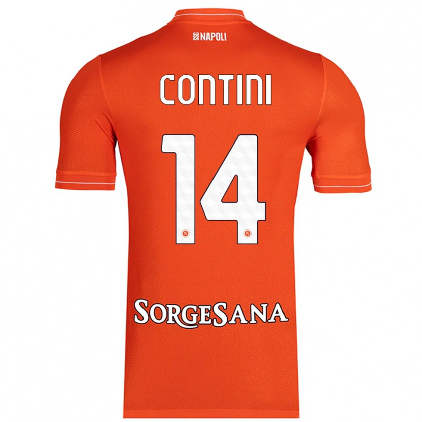 Danxen Børn Nikita Contini #14 Orange Rød Hvid Målmandstrøje 2025/26 Trøje T-shirt