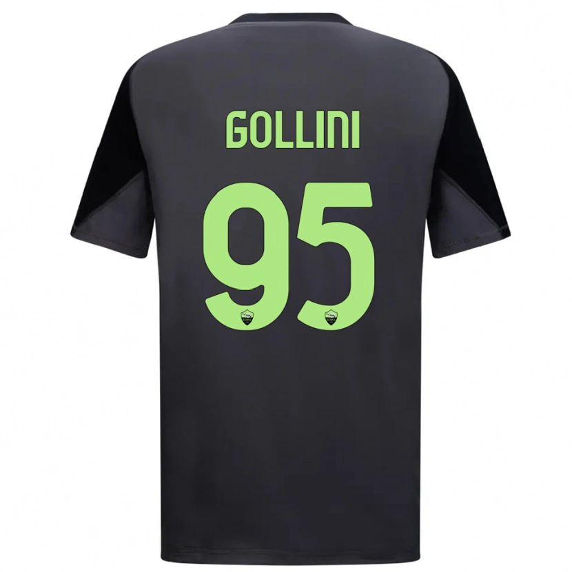 Danxen Børn Pierluigi Gollini #95 Sort Lysegrøn Målmandstrøje 2025/26 Trøje T-shirt