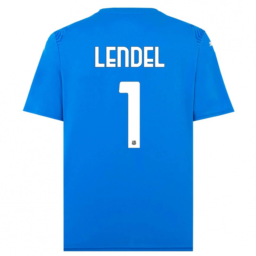 Danxen Børn Davide Lendel #1 Blå Hvid Målmandstrøje 2025/26 Trøje T-shirt