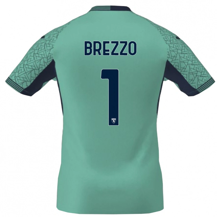 Danxen Børn Matteo Brezzo #1 Blå Lagune Målmandstrøje 2025/26 Trøje T-shirt