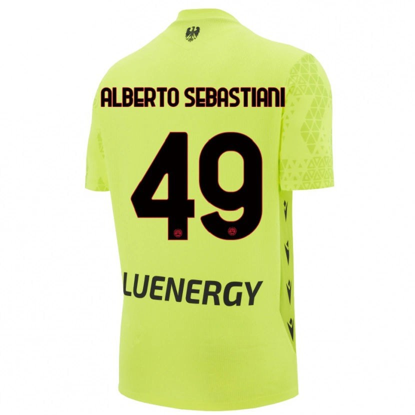 Danxen Børn José Alberto Sebastiani #49 Grøn Gul Sort Målmandstrøje 2025/26 Trøje T-shirt