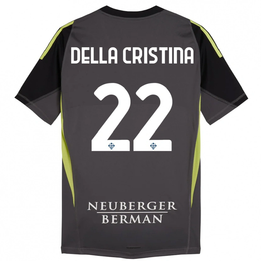 Danxen Børn Stefano Della Cristina #22 Sort Lysegrøn Målmandstrøje 2025/26 Trøje T-shirt
