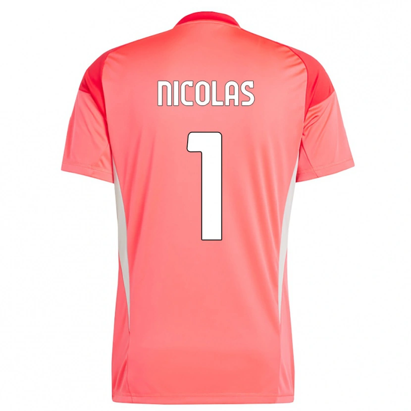 Danxen Børn Nícolas #1 Rød Hvid Målmandstrøje 2025/26 Trøje T-shirt