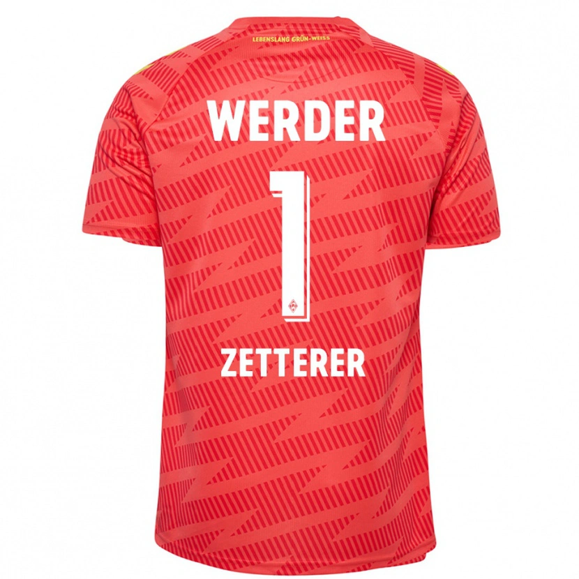 Danxen Børn Michael Zetterer #1 Rød Gul Målmandstrøje 2025/26 Trøje T-shirt