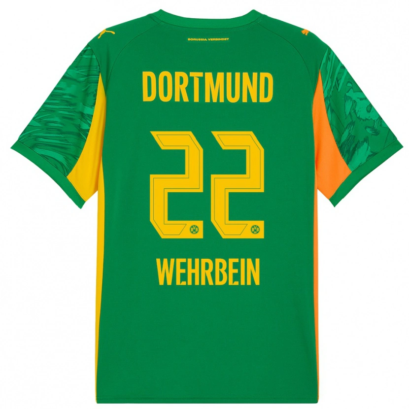 Danxen Børn Jan-Mattis Wehrbein #22 Grøn Orange Målmandstrøje 2025/26 Trøje T-shirt