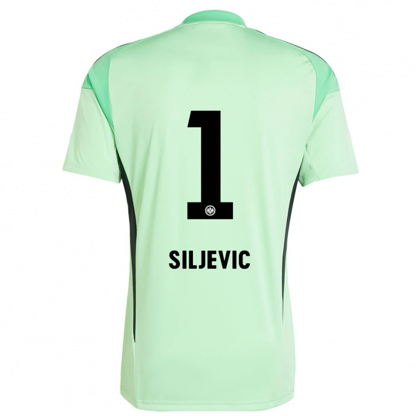 Danxen Børn Amil Siljevic #1 Lys Grøn Sort Målmandstrøje 2025/26 Trøje T-shirt