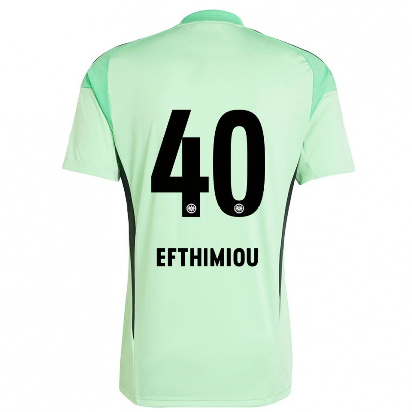 Danxen Børn Sissis Efthimiou #40 Lys Grøn Sort Målmandstrøje 2025/26 Trøje T-shirt