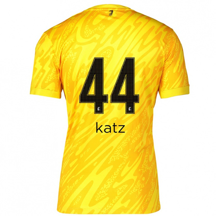 Danxen Børn Kilian Katz #44 Gul Sort Målmandstrøje 2025/26 Trøje T-shirt