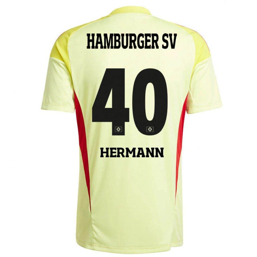 Danxen Børn Hannes Hermann #40 Gul Sort Rød Målmandstrøje 2025/26 Trøje T-shirt