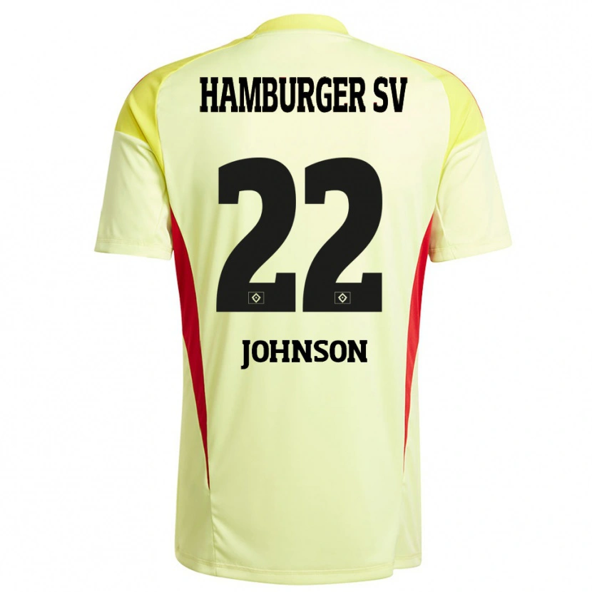 Danxen Børn Emmanuel Johnson #22 Gul Sort Rød Målmandstrøje 2025/26 Trøje T-shirt