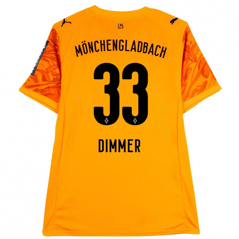 Danxen Børn Florian Dimmer #33 Orange Gul Sort Målmandstrøje 2025/26 Trøje T-shirt