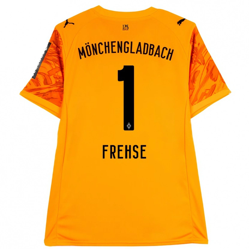 Danxen Børn Jil Frehse #1 Orange Gul Sort Målmandstrøje 2025/26 Trøje T-shirt