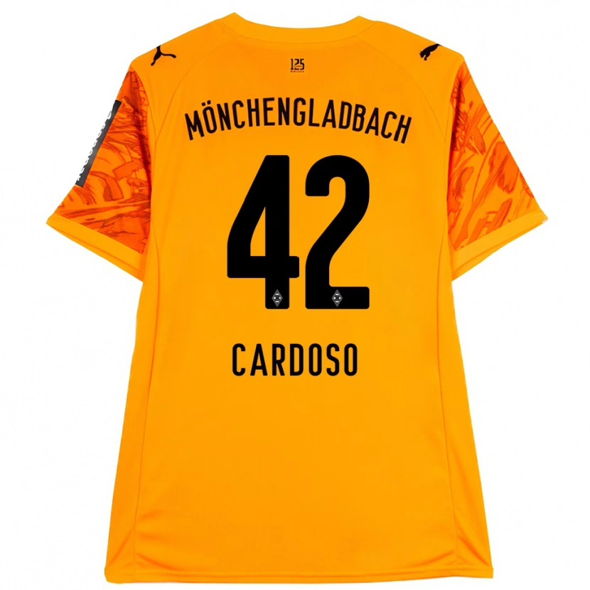 Danxen Børn Tiago Pereira Cardoso #42 Orange Gul Sort Målmandstrøje 2025/26 Trøje T-shirt