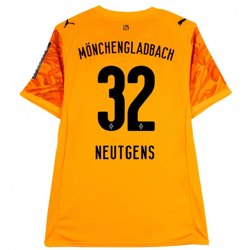 Danxen Børn Maximilian Neutgens #32 Orange Gul Sort Målmandstrøje 2025/26 Trøje T-shirt