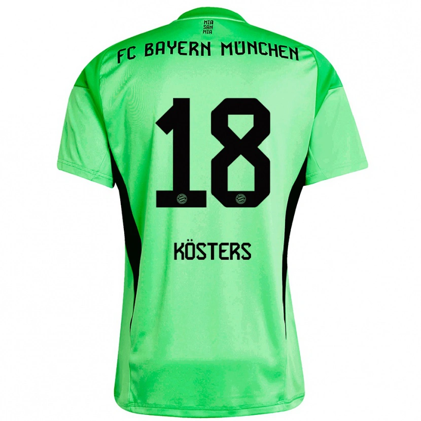 Danxen Børn Matthias Kösters #18 Mellem Forårsgrøn Målmandstrøje 2025/26 Trøje T-shirt