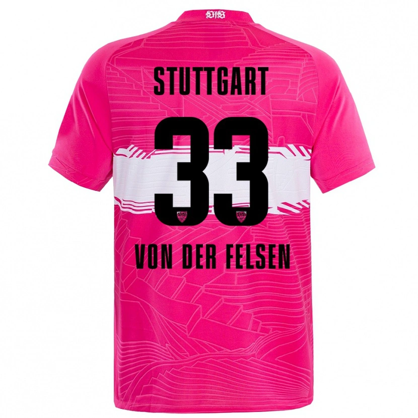 Danxen Børn Jerik von der Felsen #33 Dyb Pink Sort Målmandstrøje 2025/26 Trøje T-shirt