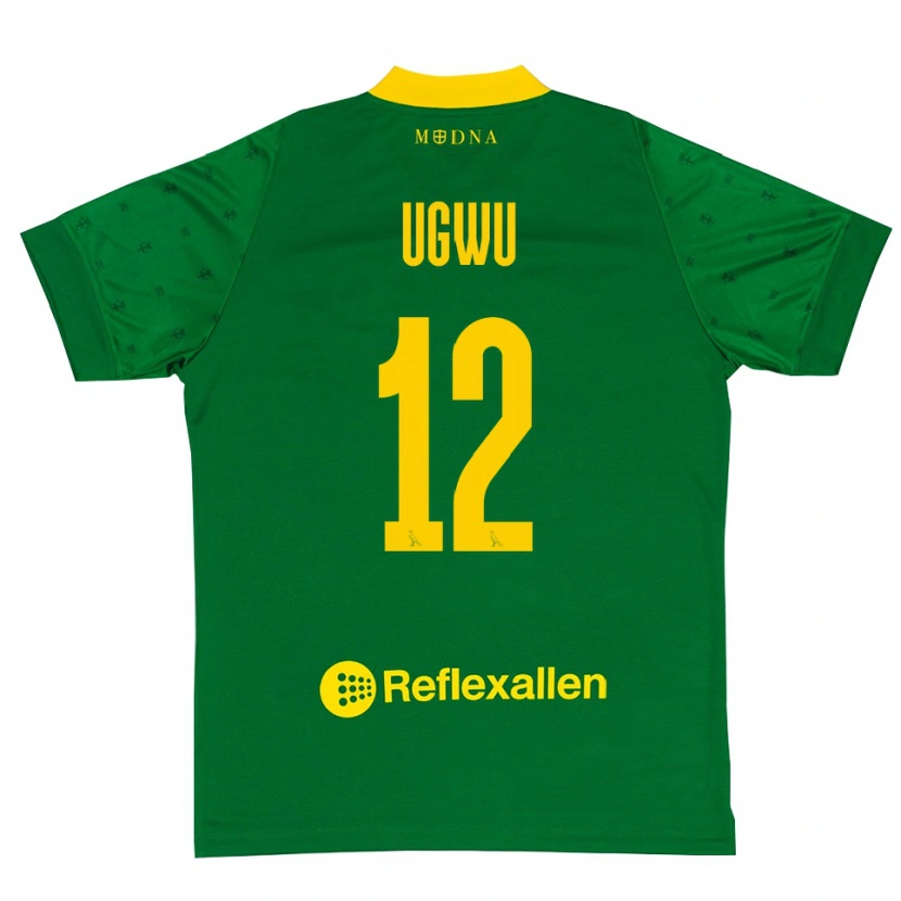 Danxen Børn Ferdinand Ugwu #12 Grøn Gul Målmandstrøje 2025/26 Trøje T-shirt